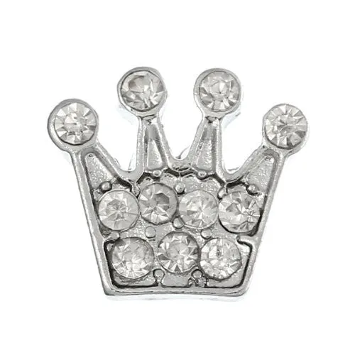 Crown Floating Charms For Glass Living Memory Lockets