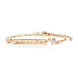 Custom Crystal Bar Bracelet