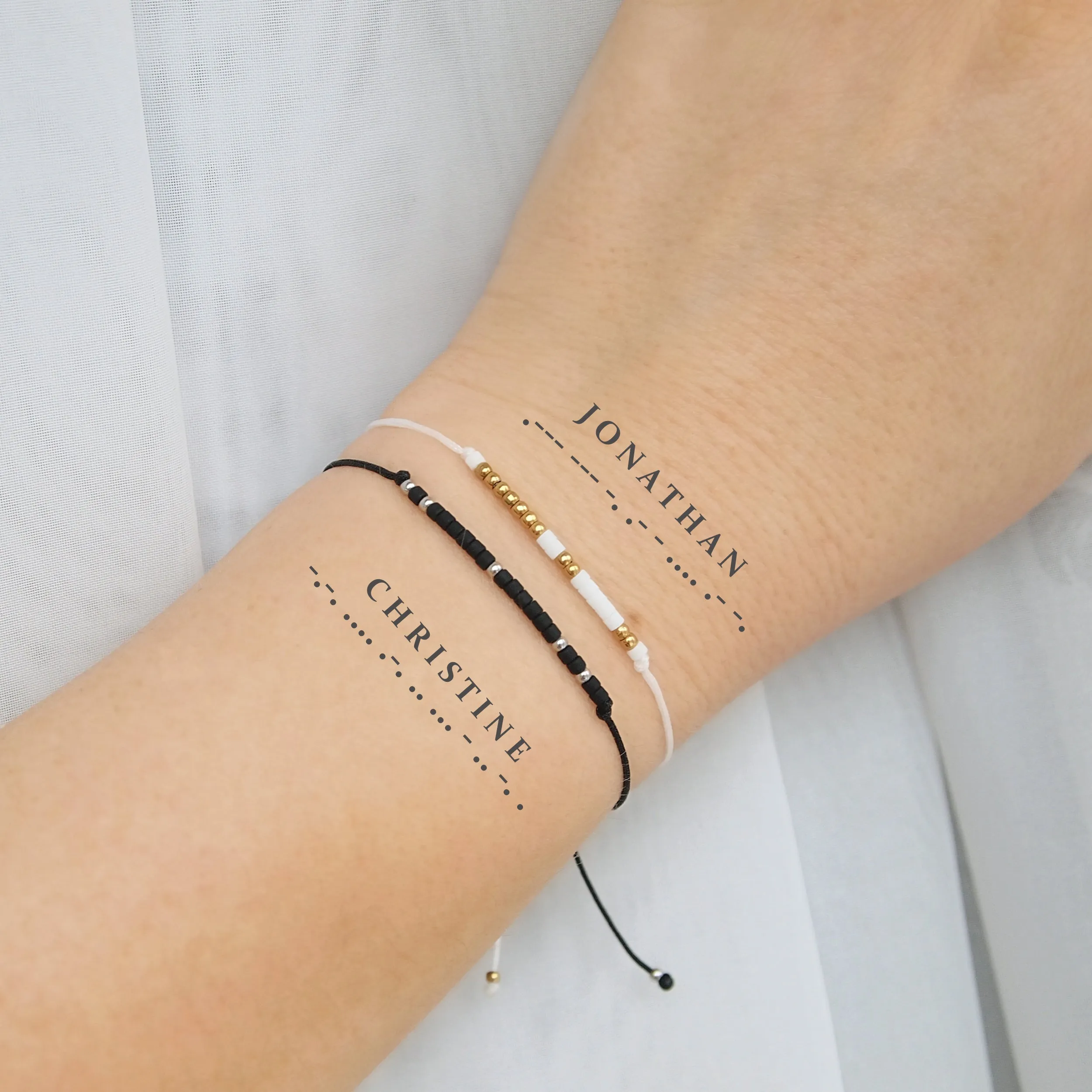Custom names couples bracelets
