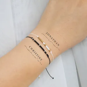 Custom names couples bracelets