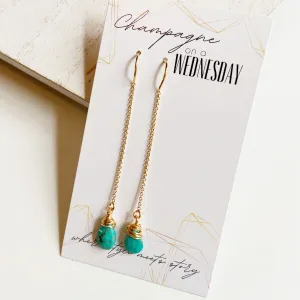 Deep Turquoise Threader in Silver or Gold