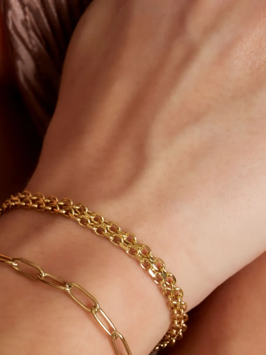 Demi bracelet - large mesh vintage French style