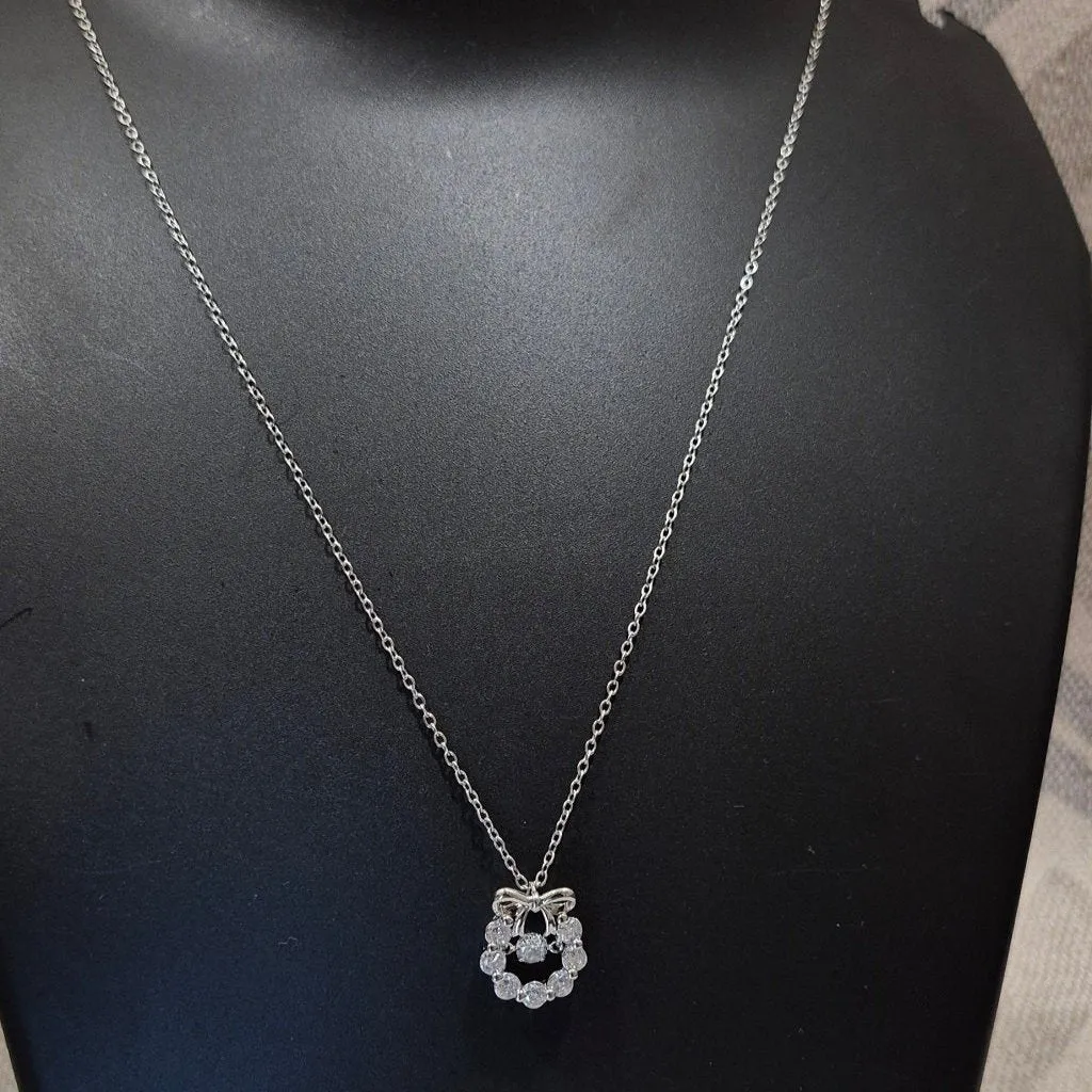 Diamond buzz silver chain pendant_2 daily office college wears