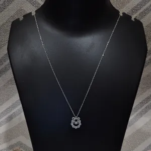 Diamond buzz silver chain pendant_2 daily office college wears