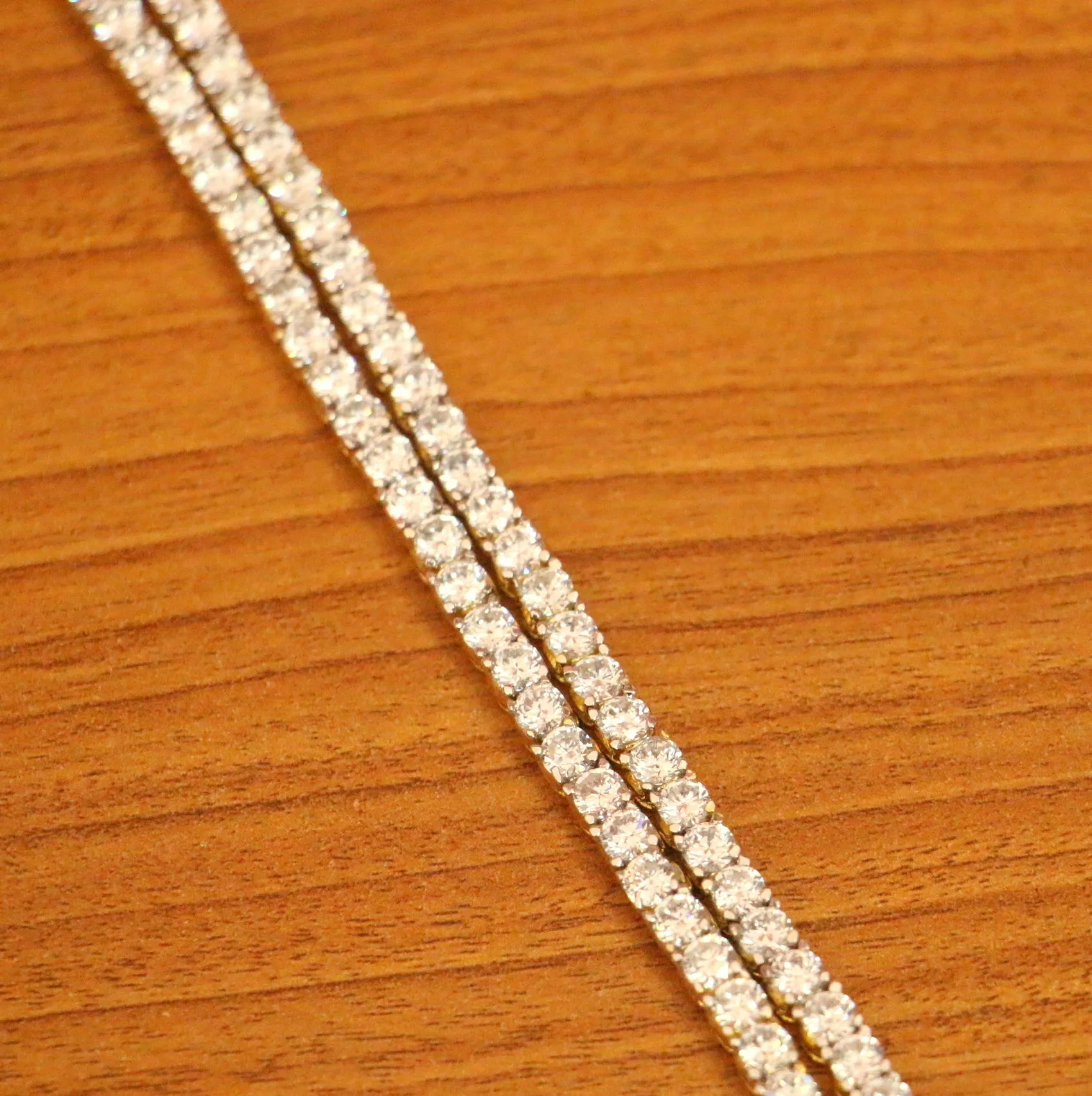 DIAMOND LOOK MULTI LAYERED CZ CHAIN BRACELET
