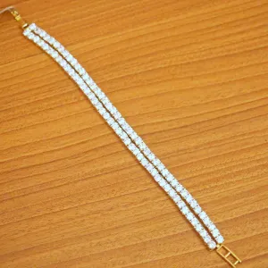 DIAMOND LOOK MULTI LAYERED CZ CHAIN BRACELET