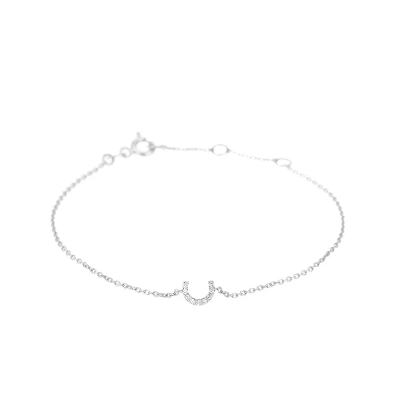 Diamond Pavé Personalized Lowercase Initial Bracelet
