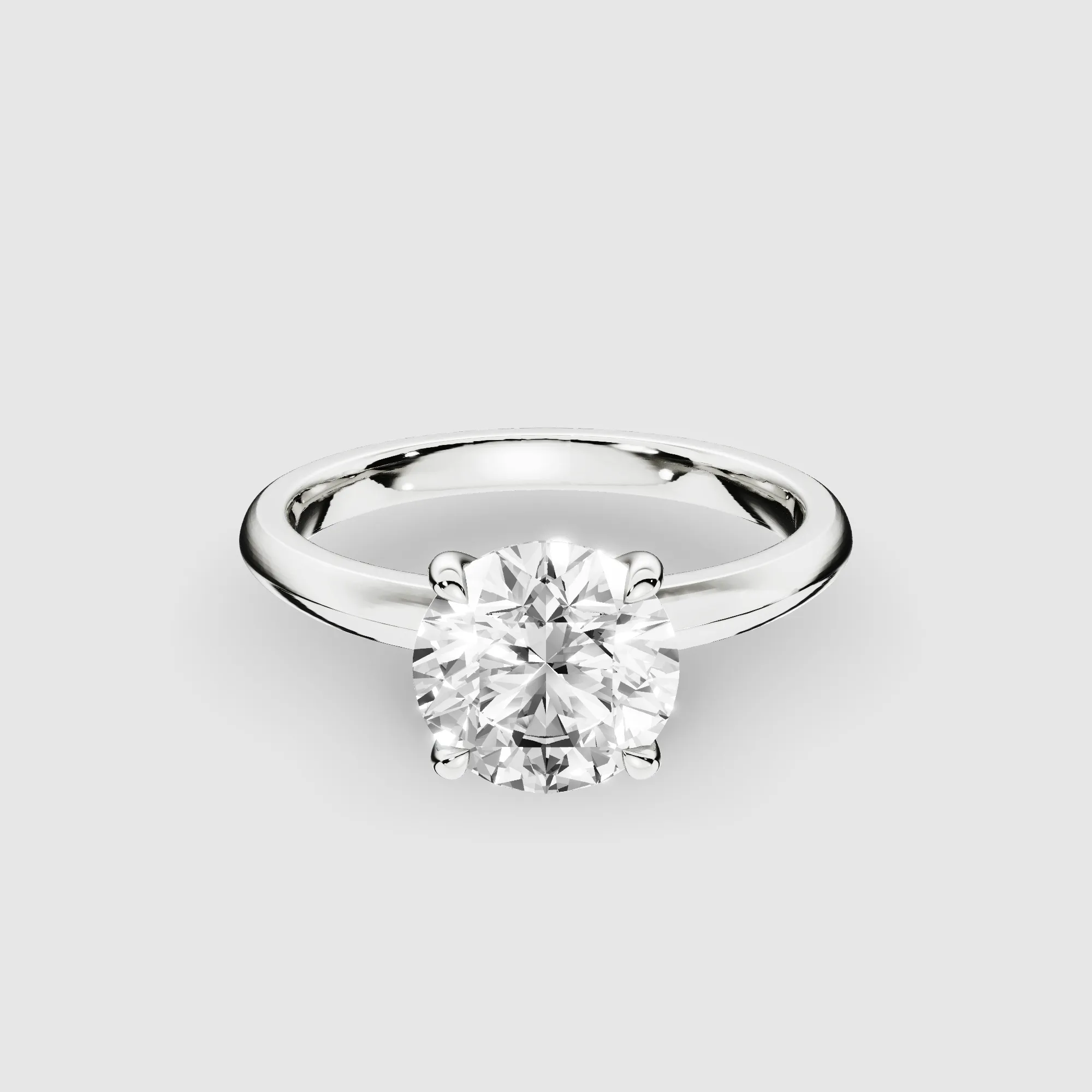 Eternal Infinity Set Lab Grown Diamond with Sleek Knife Edge Shank Solitaire ring-Round
