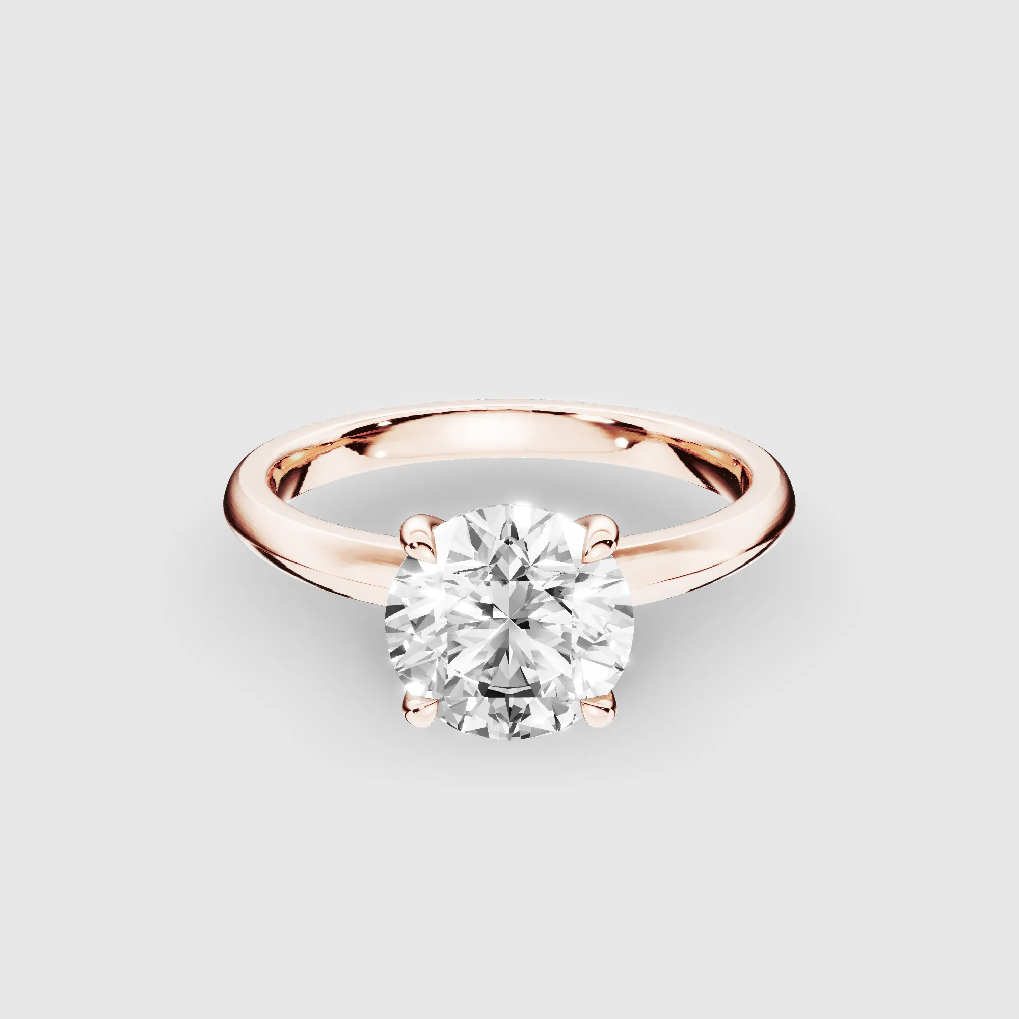 Eternal Infinity Set Lab Grown Diamond with Sleek Knife Edge Shank Solitaire ring-Round