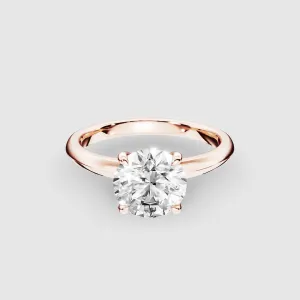 Eternal Infinity Set Lab Grown Diamond with Sleek Knife Edge Shank Solitaire ring-Round
