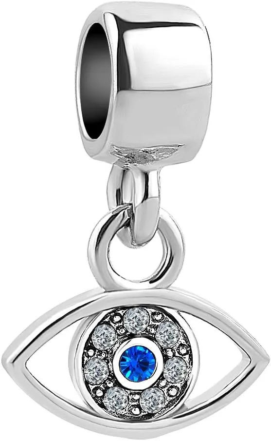 Evil Eye Dangle Charm Compatible with Pandora Bracelets Islam Women Girlfriend Christmas Family Daughter Sister