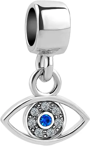 Evil Eye Dangle Charm Compatible with Pandora Bracelets Islam Women Girlfriend Christmas Family Daughter Sister