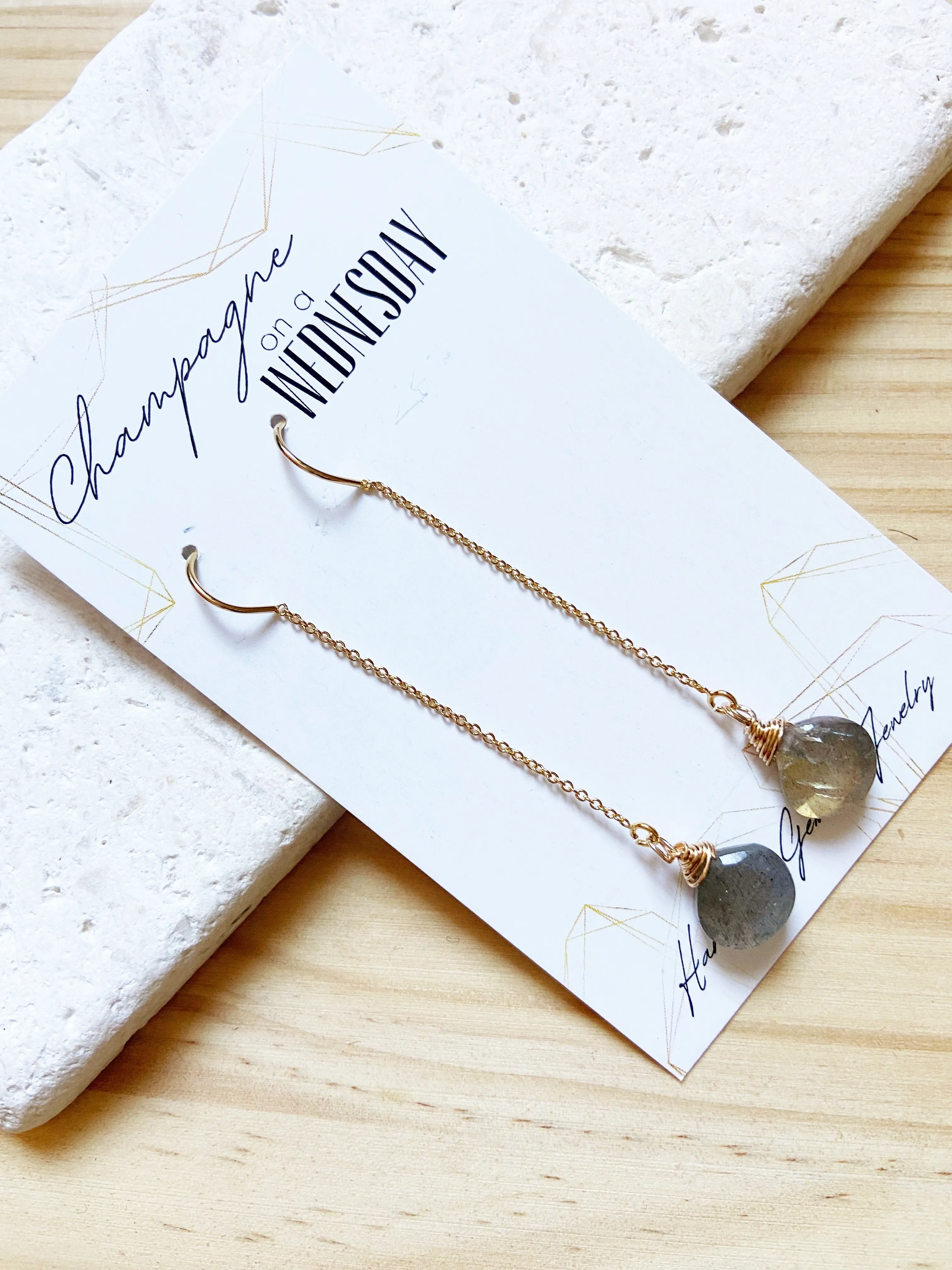 Florence - Green or Regular  Labradorite Threader
