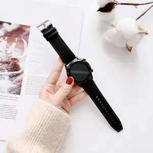 For Huawei Watch GT2 Pro Litchi Texture Leather  Watch Band(Black)
