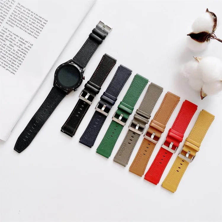 For Huawei Watch GT2 Pro Litchi Texture Leather  Watch Band(Black)