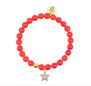 Gemstone Bracelet, Star Charm