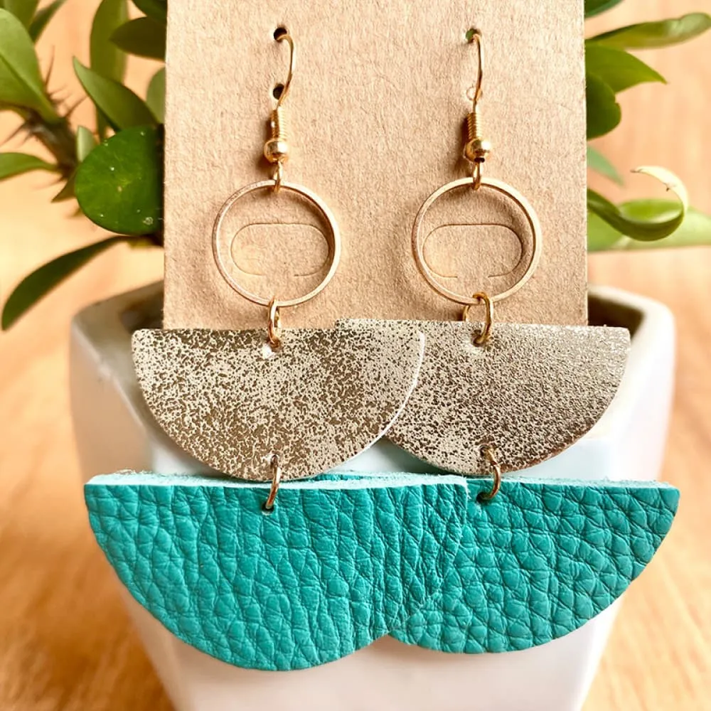 Geo Glam: Geometrical Shape Dangle Earrings - Modern Chic Elegance