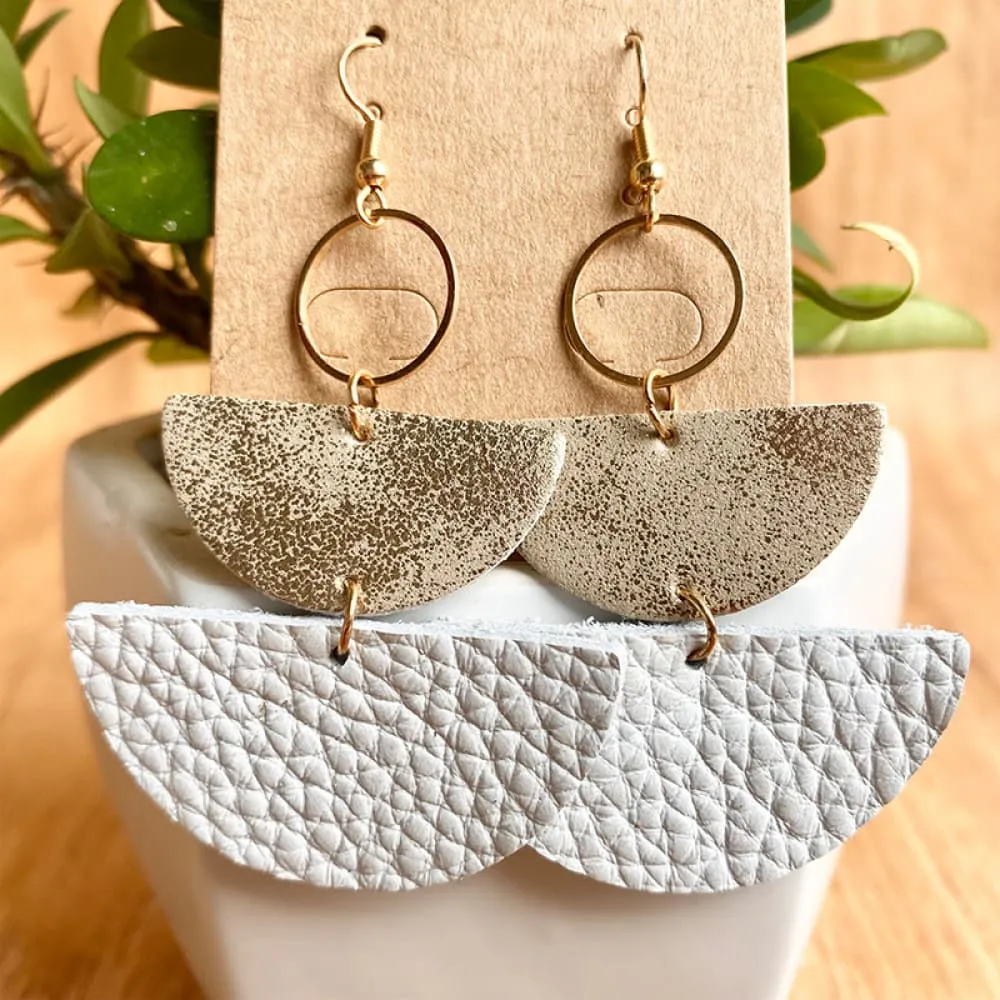 Geo Glam: Geometrical Shape Dangle Earrings - Modern Chic Elegance