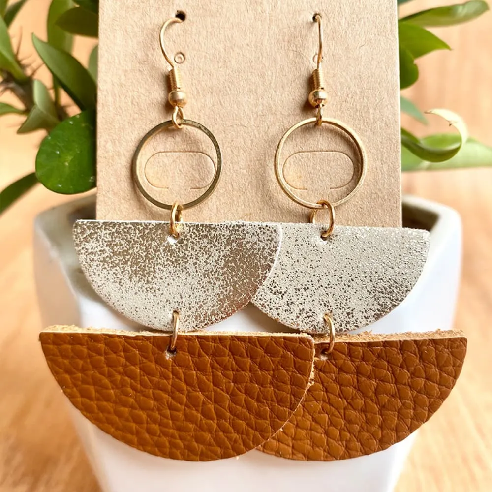 Geo Glam: Geometrical Shape Dangle Earrings - Modern Chic Elegance