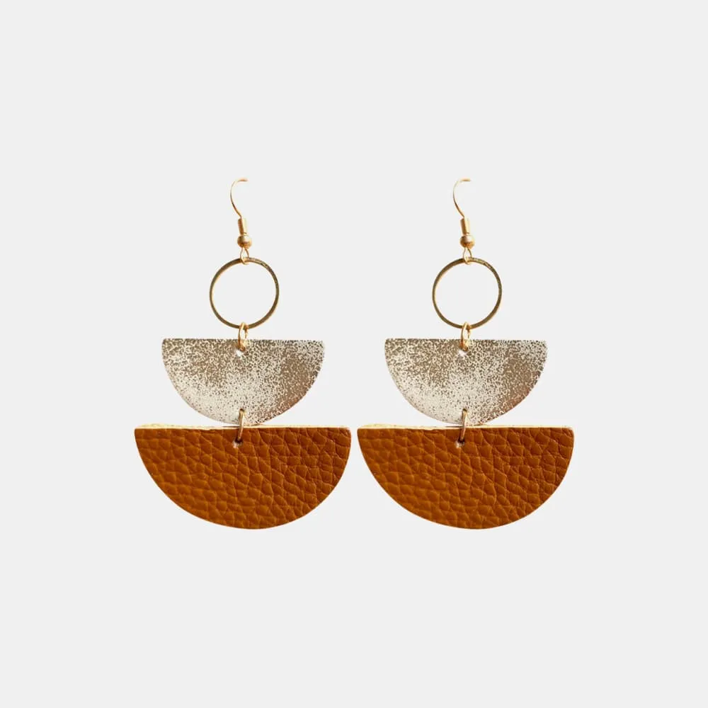 Geo Glam: Geometrical Shape Dangle Earrings - Modern Chic Elegance