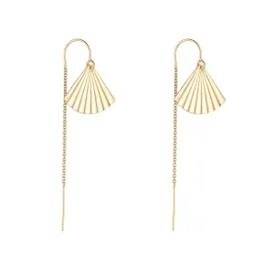 Gold Filled Fan Half Threader Earrings