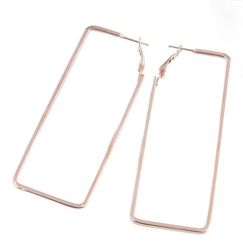 Golden Golden Oblong Elegance Hoops