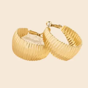 Golden Golden Stripe C Hoops