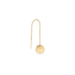 Hammered Disc Drop Threader Earrings