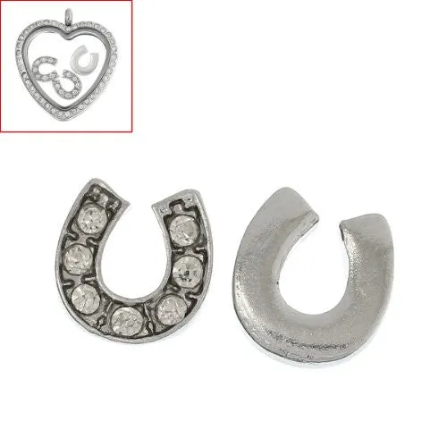 Horse Shoe Floating Charm For Glass Living Memory Lockets