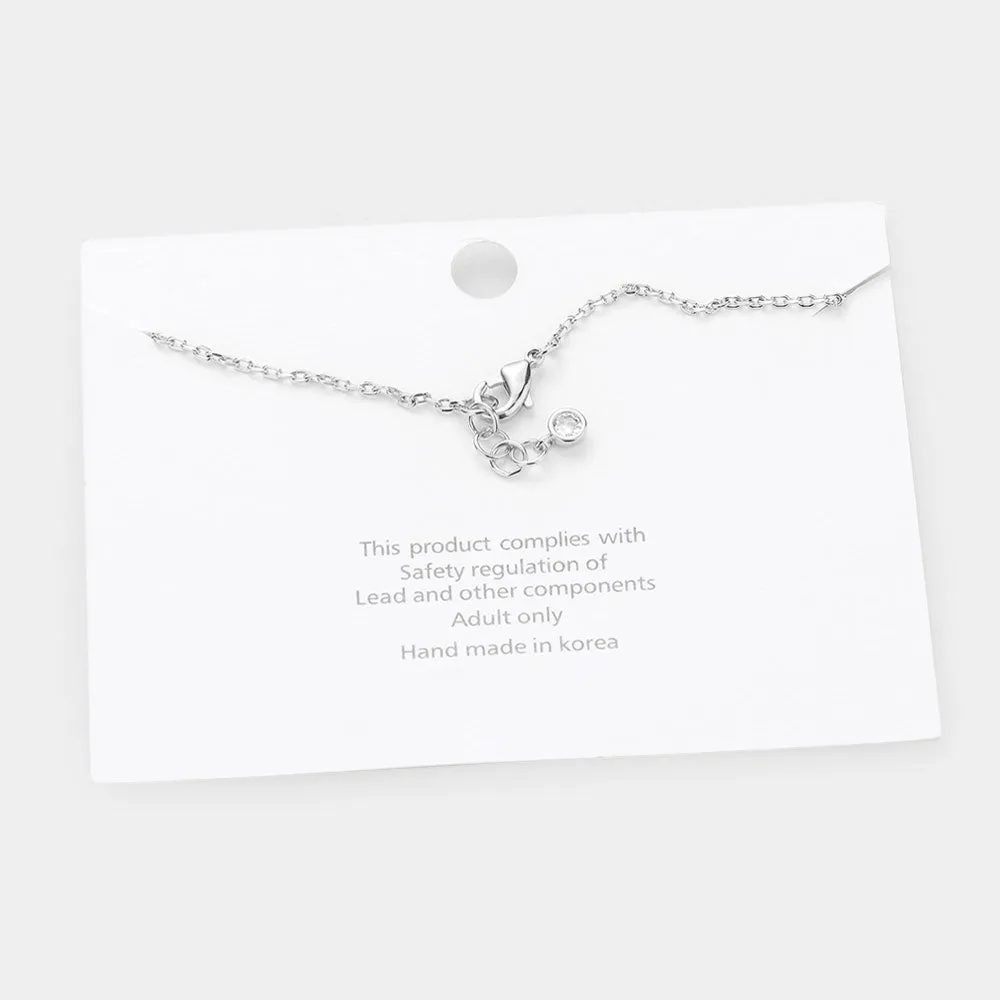 iLLASPARKZ -F- White Gold Dipped Metal Monogram Charm Bracelet