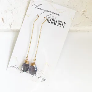 Iolite Threader in Silver or Gold