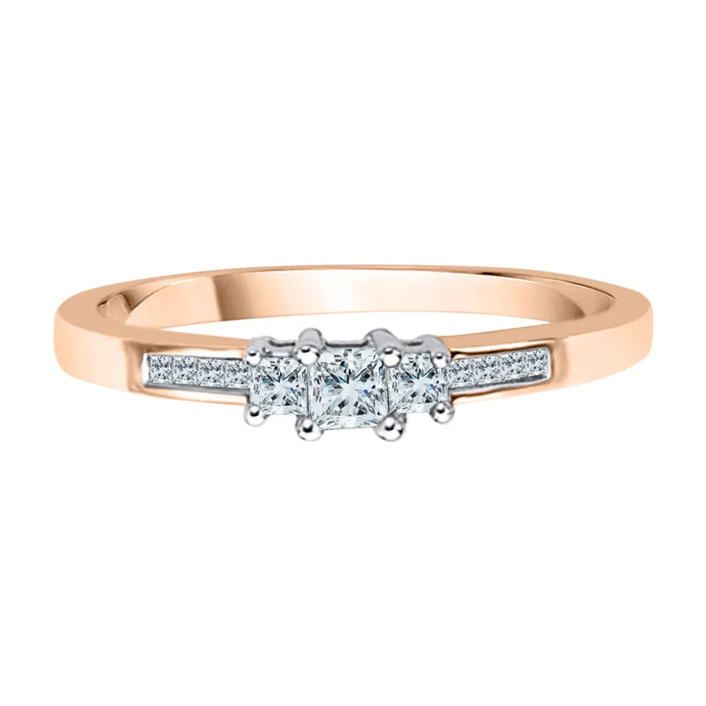 KATARINA 1/4 cttw Princess Cut Diamond Anniversary Ring