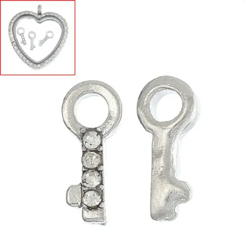 Key Floating Charms For Glass Living Memory Lockets