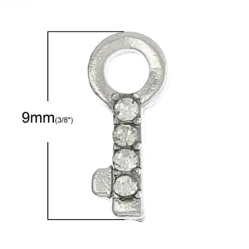 Key Floating Charms For Glass Living Memory Lockets