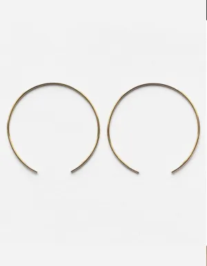 Large Open Circle Threader Earrings 14KGF