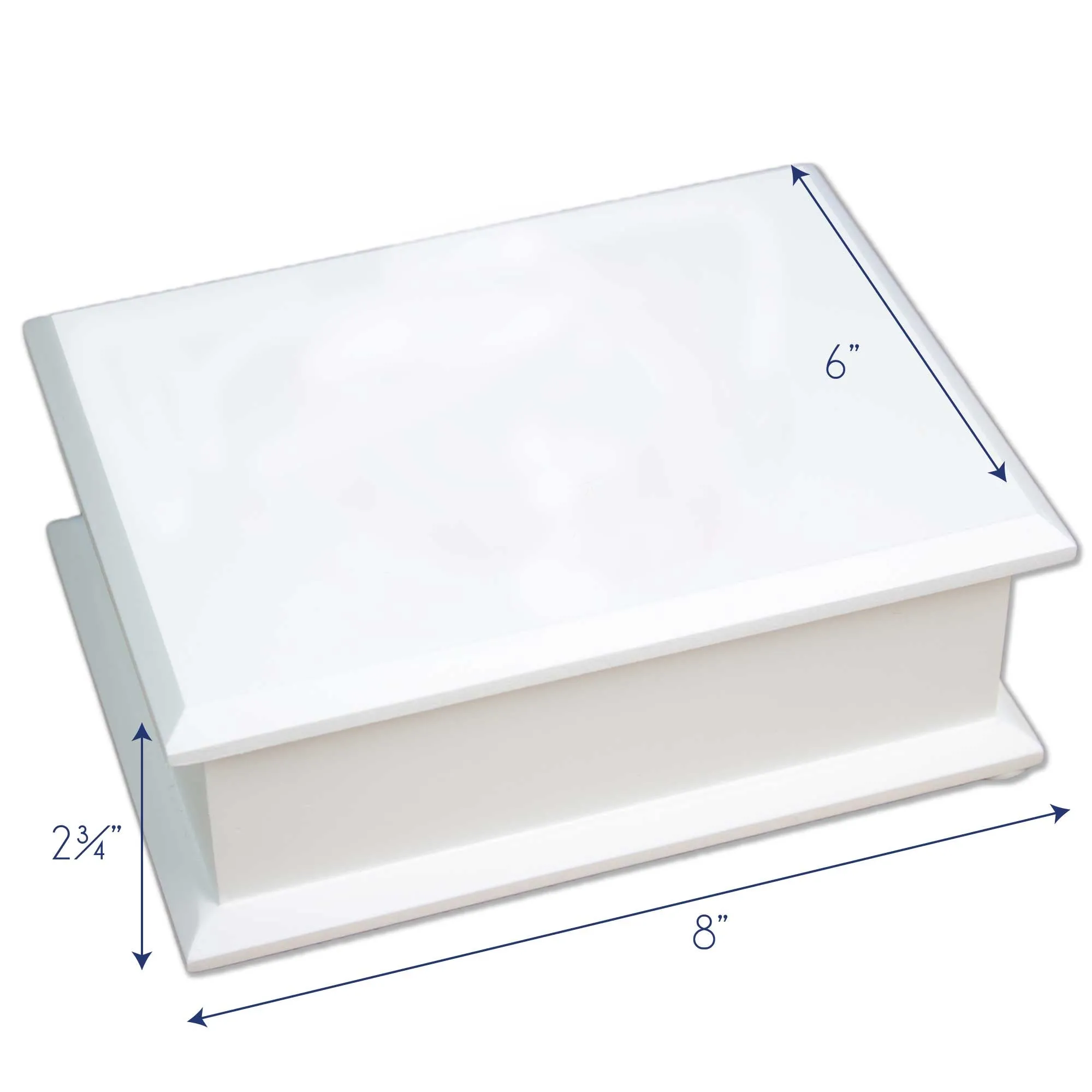 Lavender Floral Cross Lift Top Jewelry Box