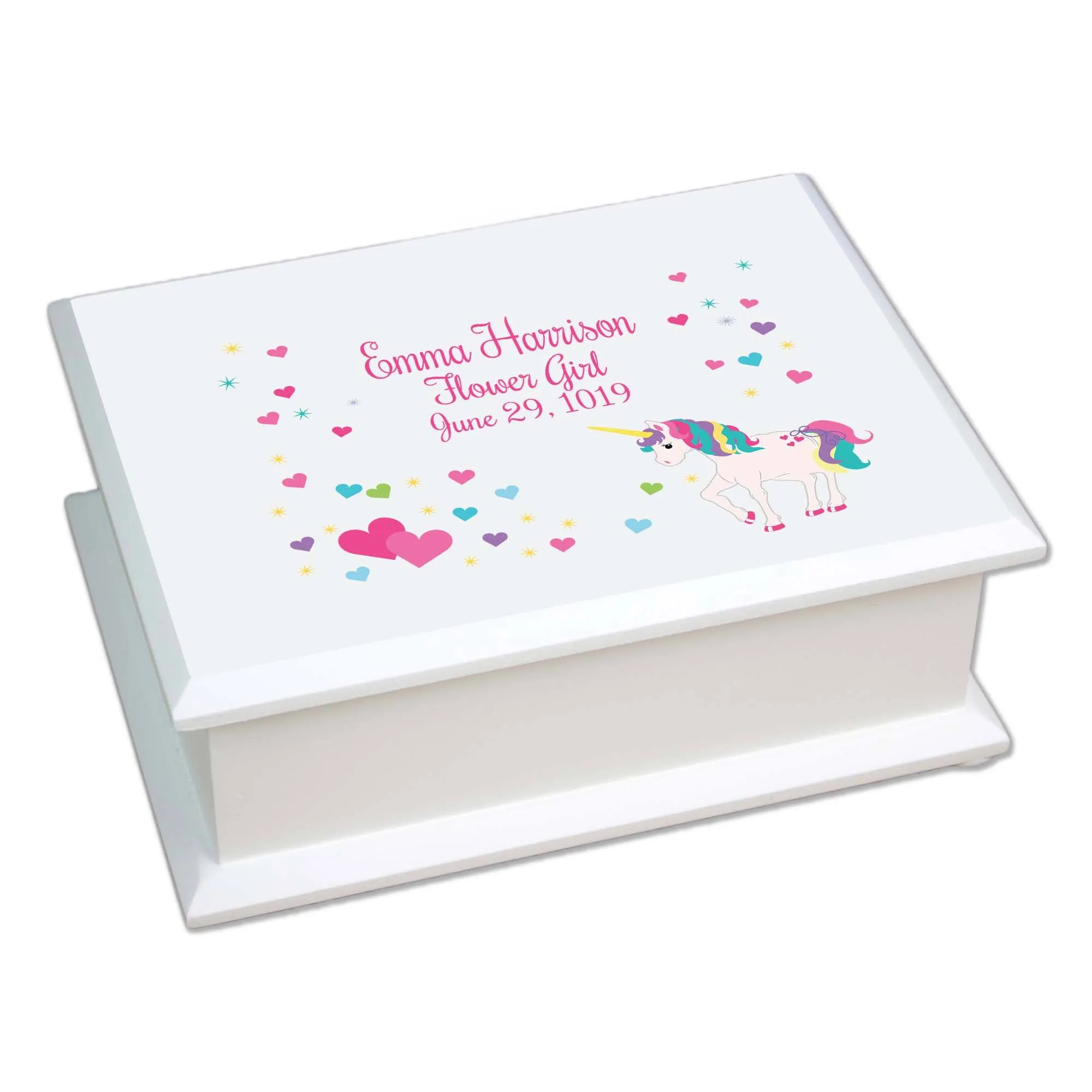 Lift Top Jewelry Box - Unicorn