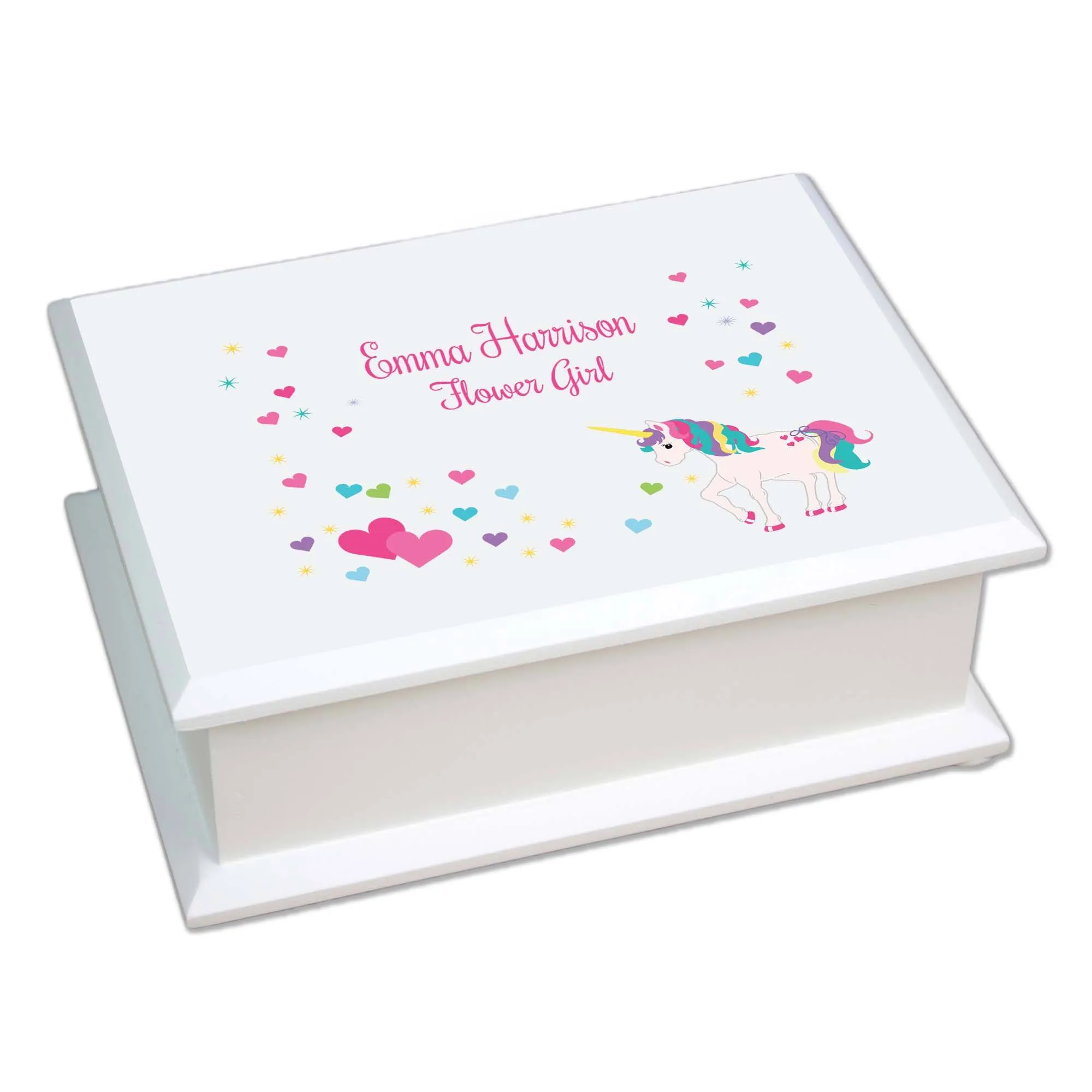 Lift Top Jewelry Box - Unicorn