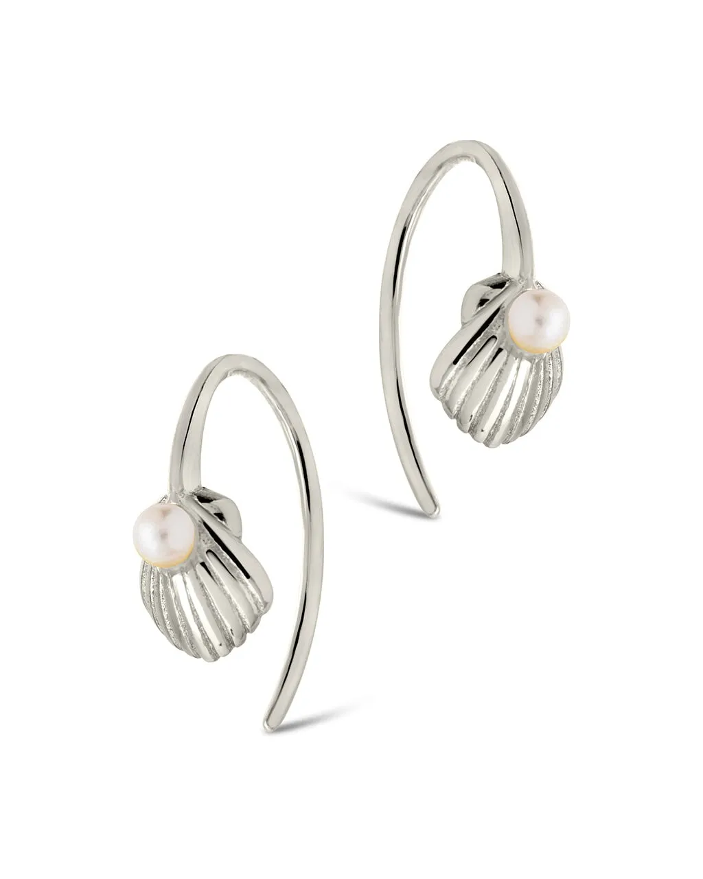 Marjorie Pearl Shell Threader Earrings