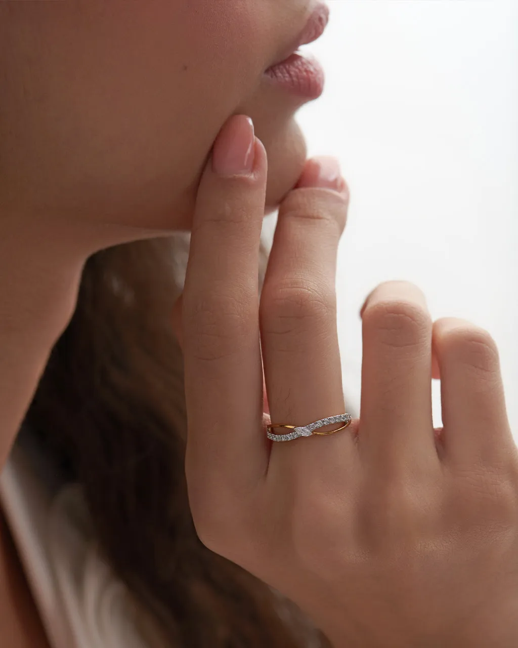 Marquise Diamond Infinity Ring