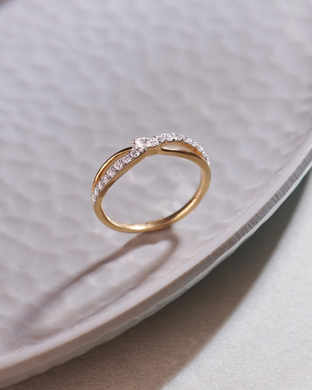 Marquise Diamond Infinity Ring