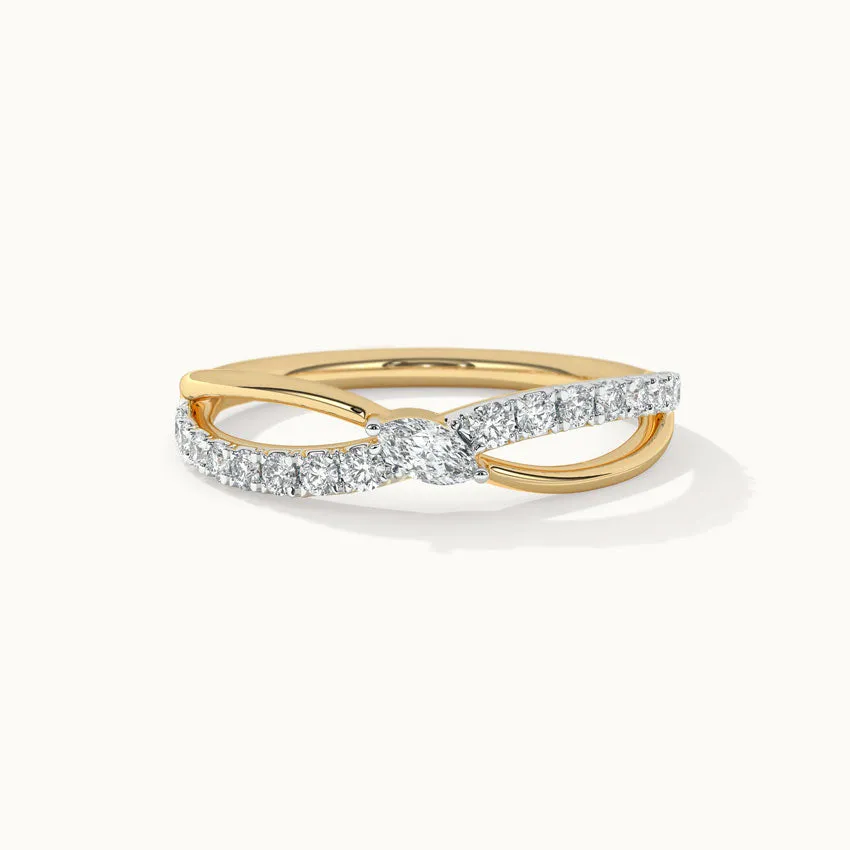 Marquise Diamond Infinity Ring