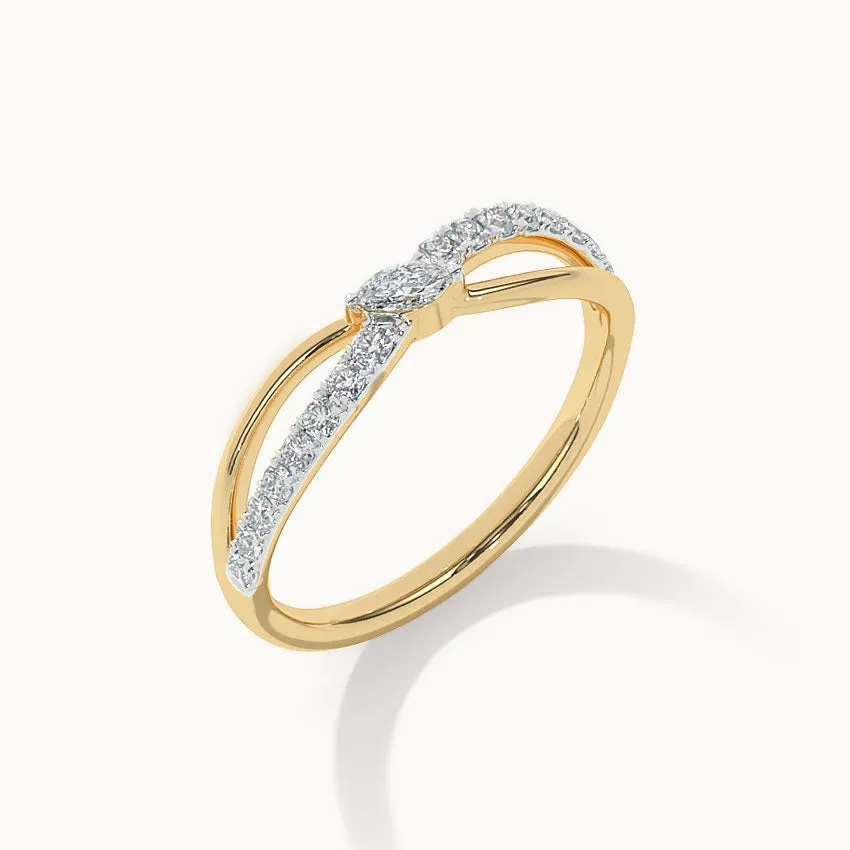 Marquise Diamond Infinity Ring