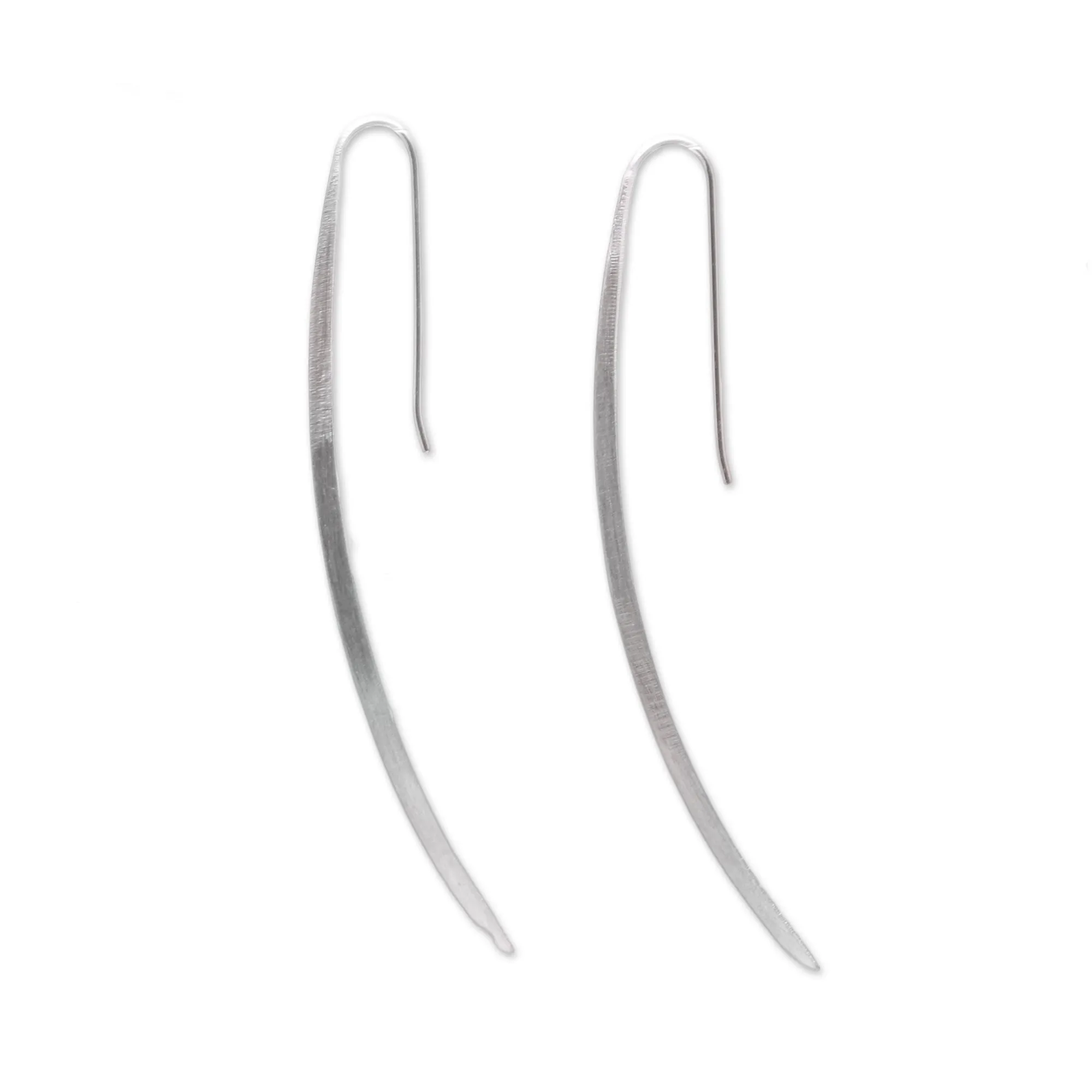 Modern Stalks Modern Sterling Silver Drop Earrings from Bali