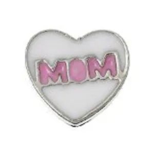 Mom Heart Floating Charm for Glass Living Memory Locket Pendant