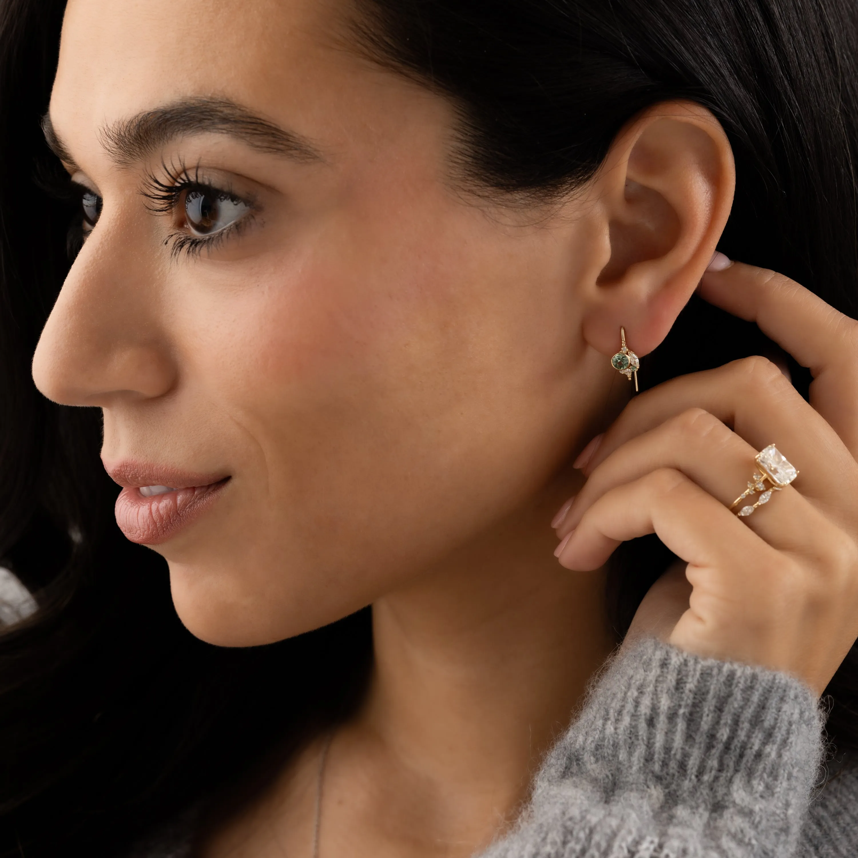 Mossy Threader Earrings