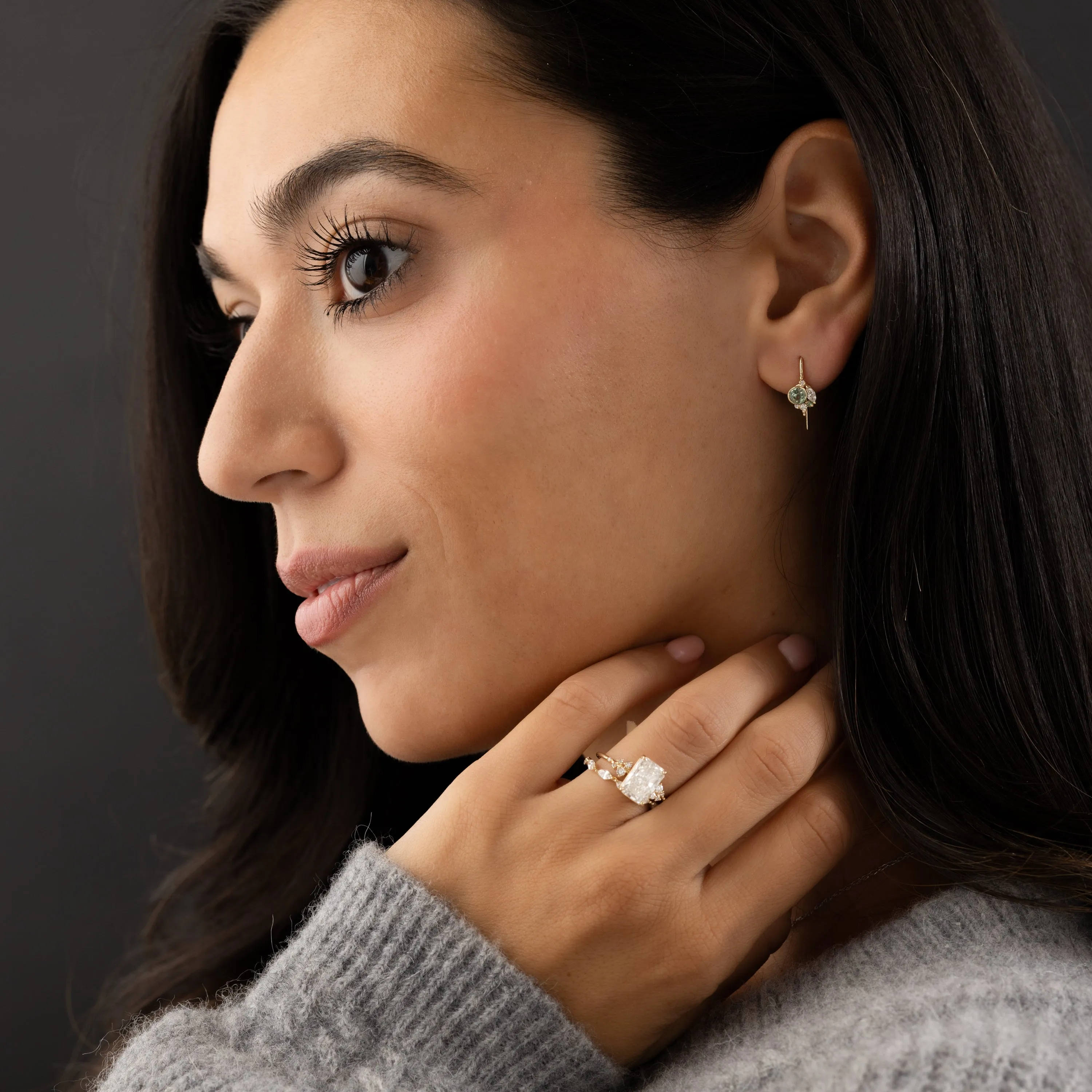 Mossy Threader Earrings