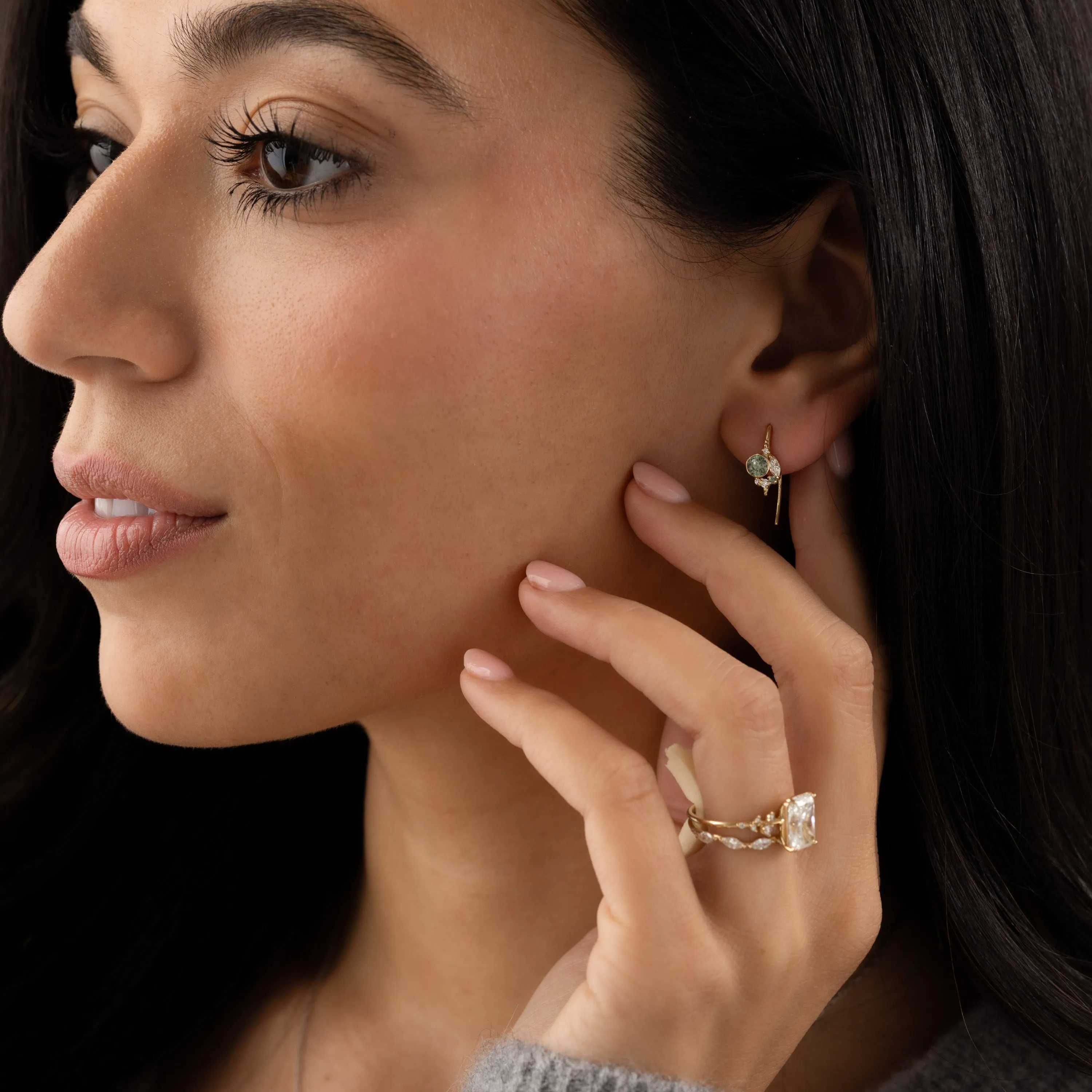 Mossy Threader Earrings