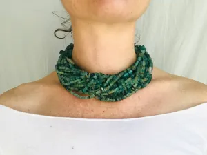 Multi-Strand Roman Glass Necklace.
