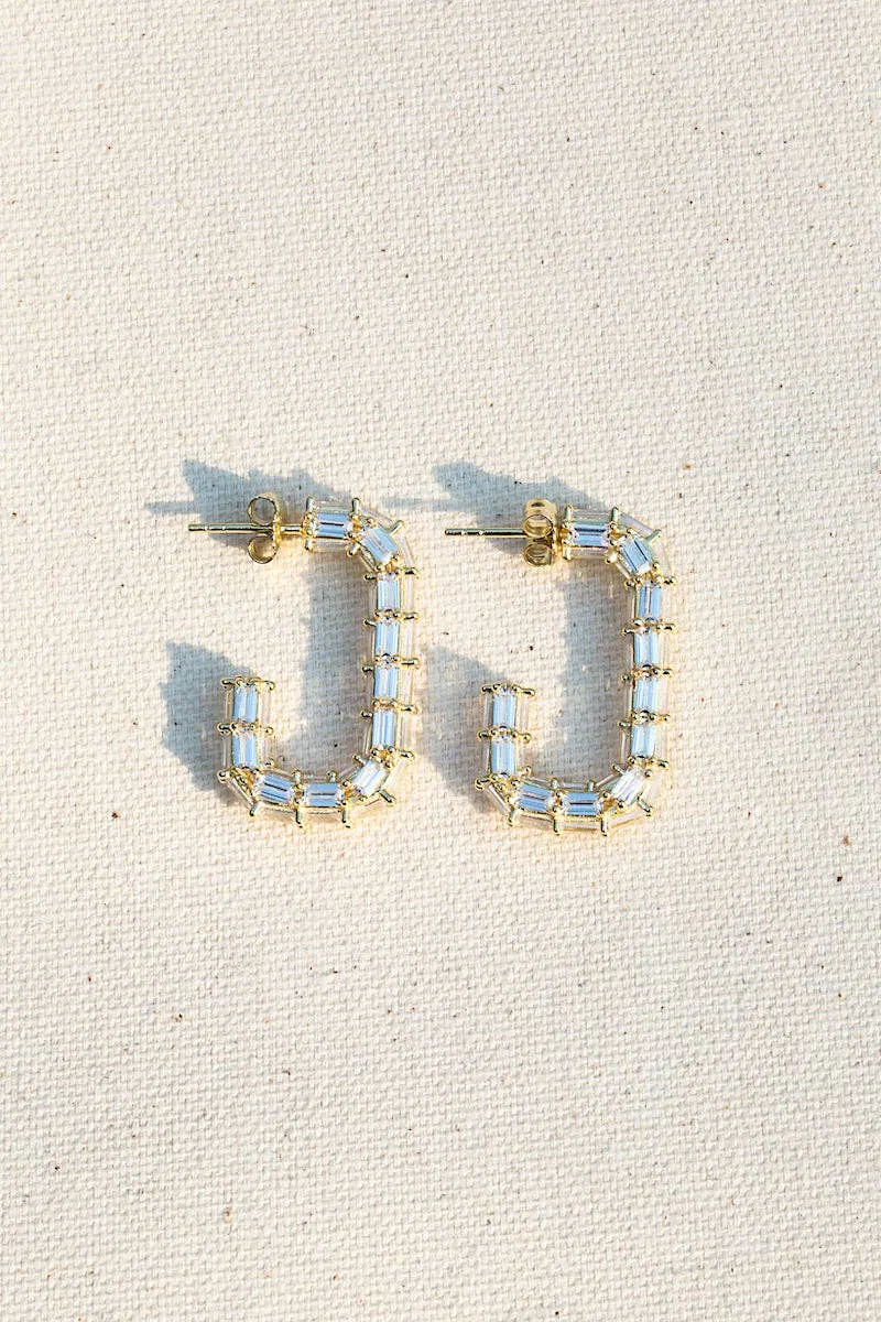 Native Gem Glam Hoop in 14k Gold Vermeil